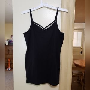 Torrid soft & stretchy black strappy tank top size 2X in great condition